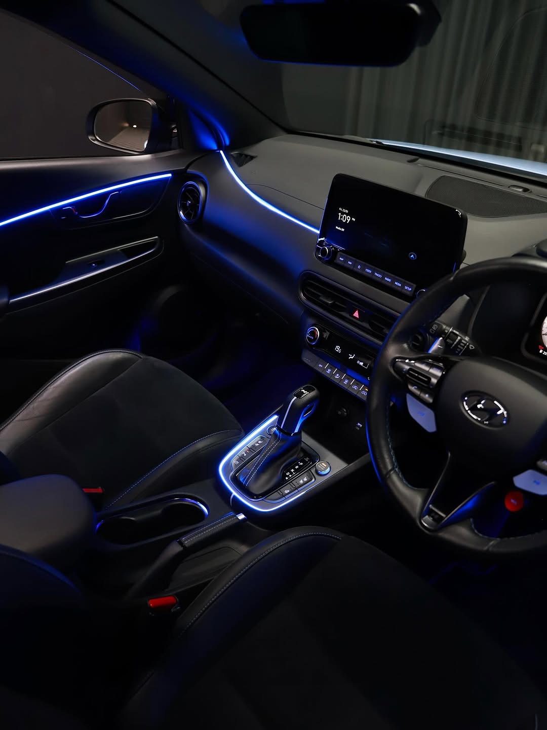 Blue ambient lighting